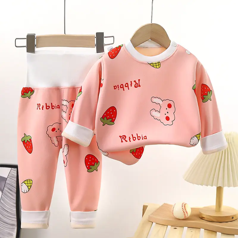Yellow Fleece Baby Pajama Set with Dinosaur Print - Image 4