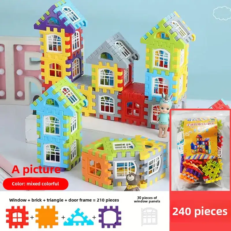 Children's Large House Building Blocks Toy 310 Pcs