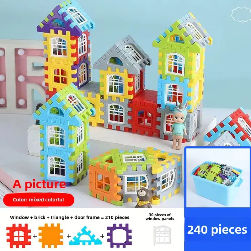 Children's Large House Building Blocks Toy 310 Pcs