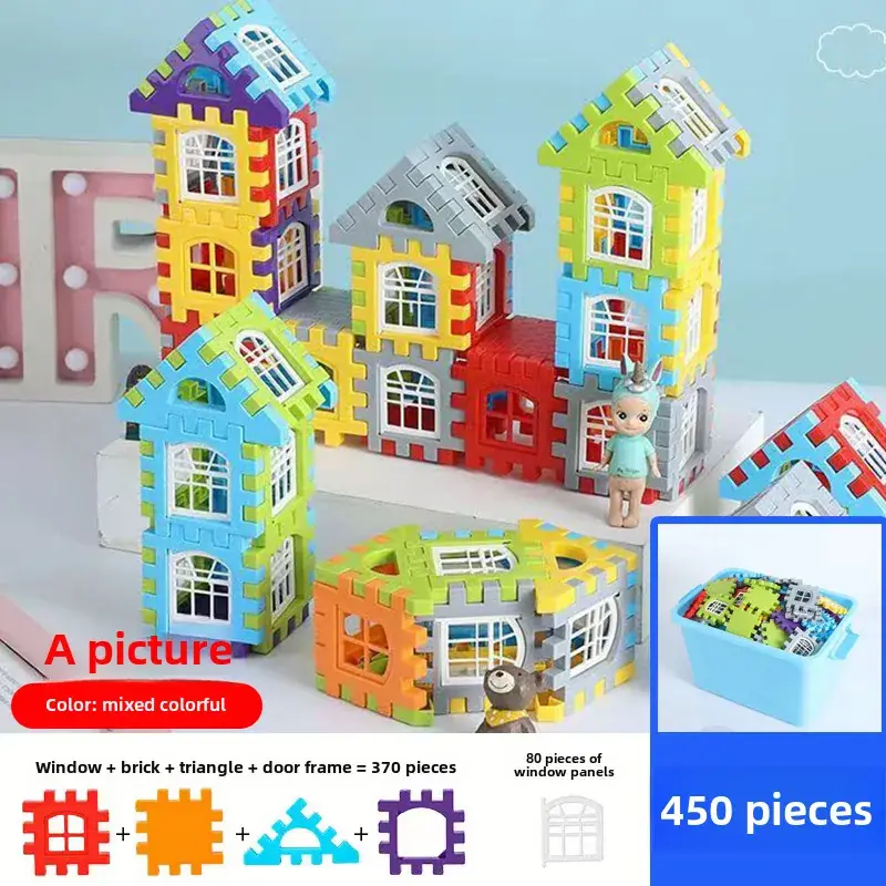 Children's Large House Building Blocks Toy 310 Pcs