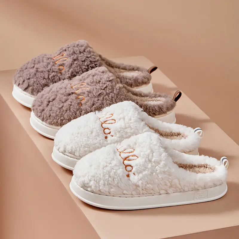 Warm cotton slippers home winter thick cotton shoes wholesale non-slip lovers winter non-slip slippers for men and women home - Image 35
