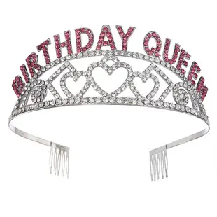 Digital Crown Hair Band with Diamond Headwear for Birthday Party — feature 47