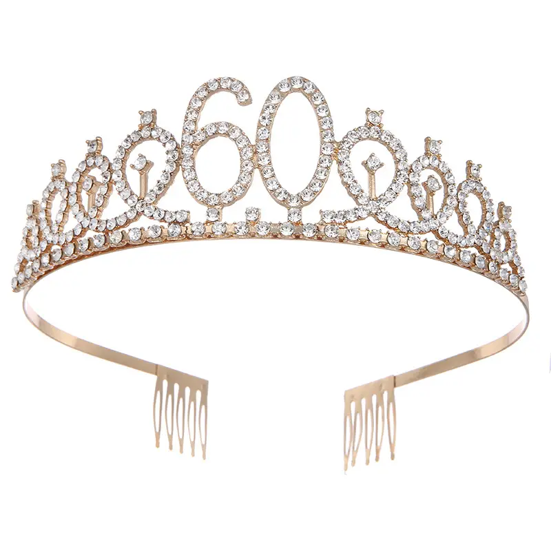 Digital Crown Hair Band with Diamond Headwear for Birthday Party - Image 3