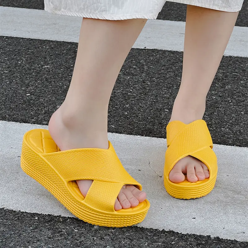 Women White Wedge Sandals Round Toe Summer - Image 8