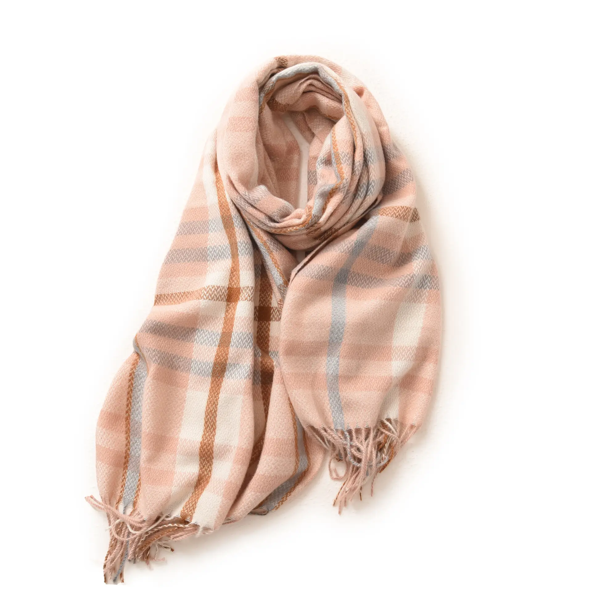 2025 Mid-Length Plaid Cashmere Scarf Women - Image 2