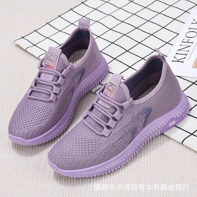 Old Beijing Cloth Shoes Women's Spring and Autumn Mother Shoes Flat Shoes Non-slip Soft Black Casual Sneakers Work Shoes for Women