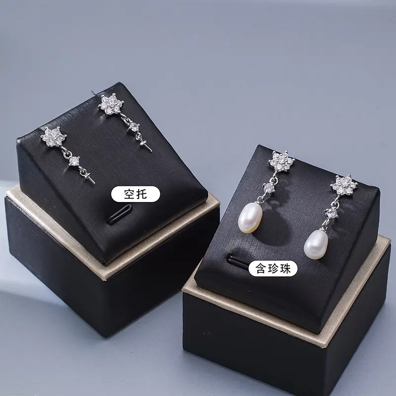 Korean Style Freshwater Pearl Earrings with Star Drop - Image 4