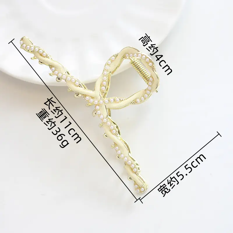 Alloy Tulip Hair Clips Large Volume Women's Back Head Floral - Image 6