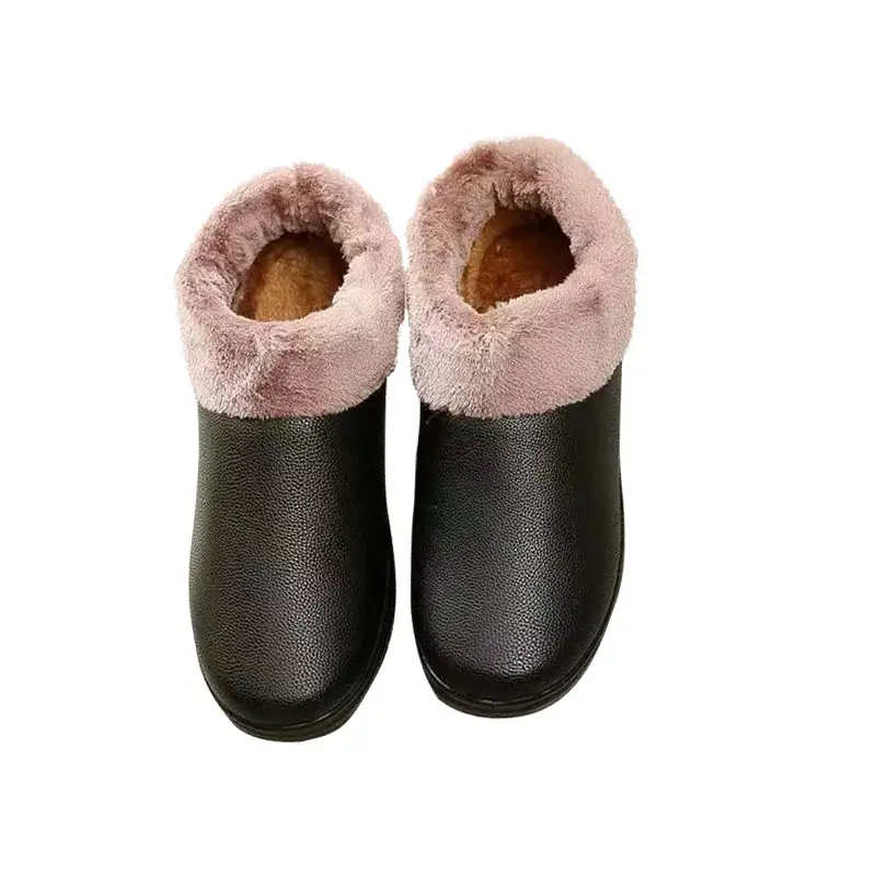 Winter New Old Beijing Cloth Shoes Women's Cotton Shoes Home Daily Cotton Slippers Waterproof Leather Slip-on Comfortable Soft Sole - Image 10
