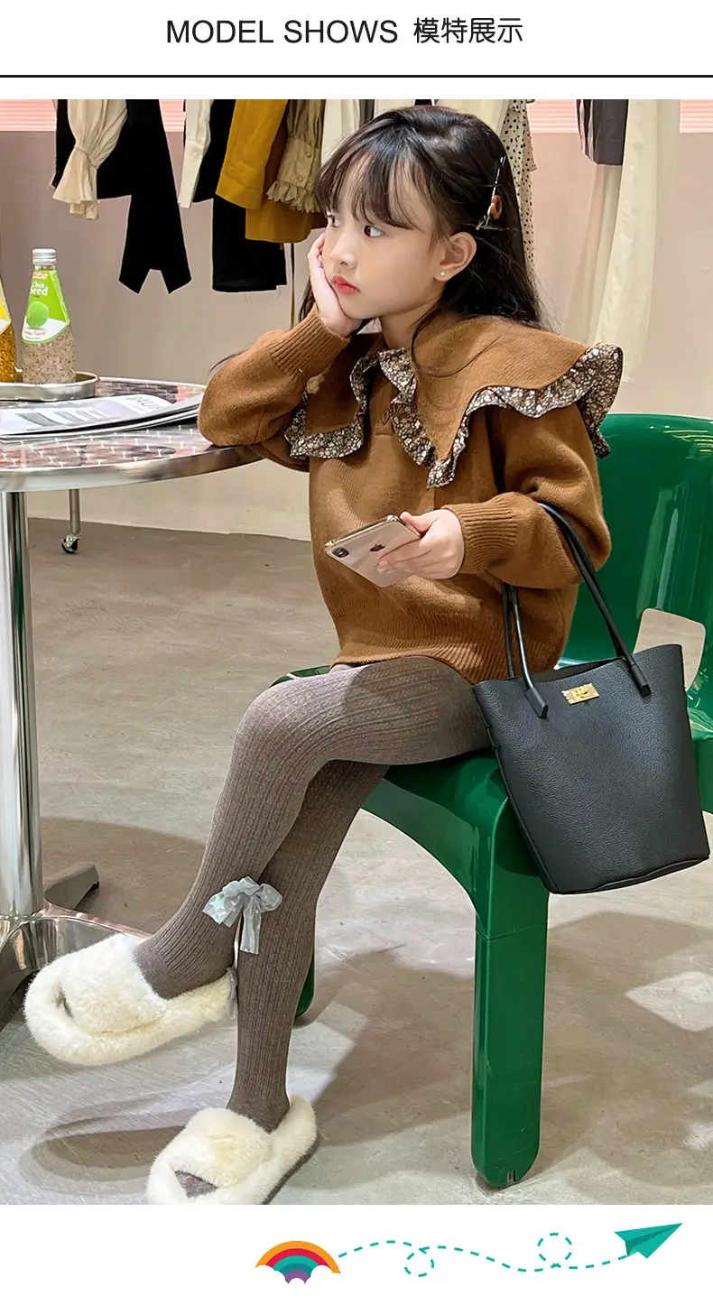 Girls Fleece Leggings Autumn Winter Medium — feature 7