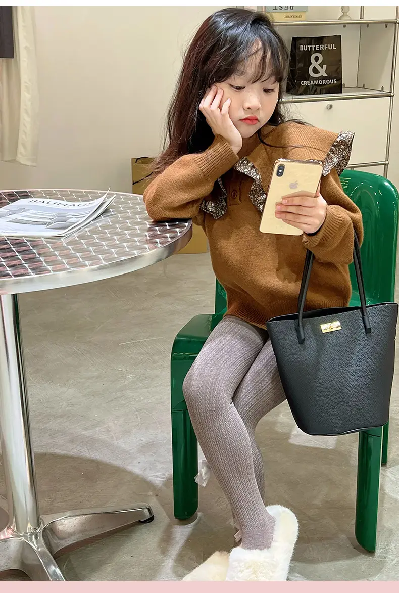 Girls Fleece Leggings Autumn Winter Medium — feature 8
