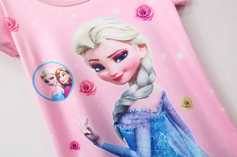 Princess Print Ruffled Nightdress for Girls 6413 - Image 4