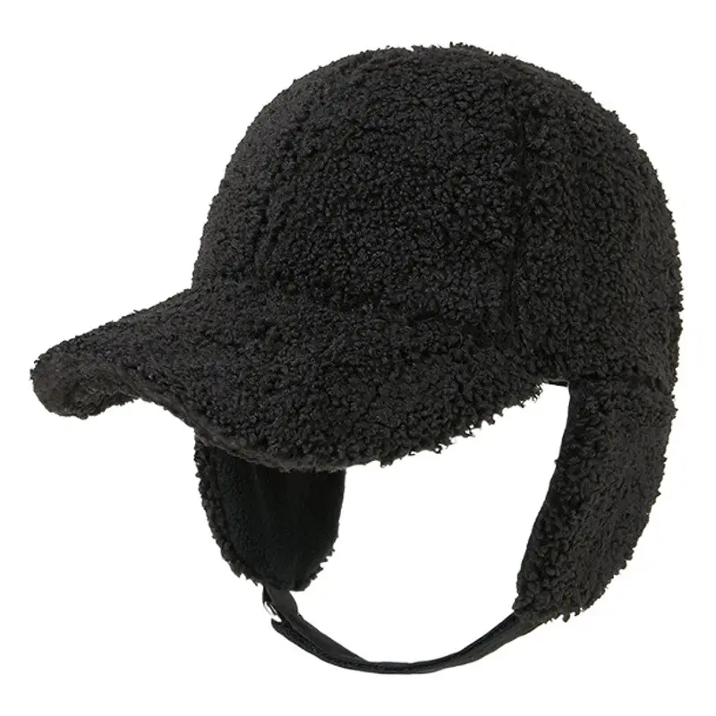 Autumn Winter Wool Cap for Men Women Windproof Warm