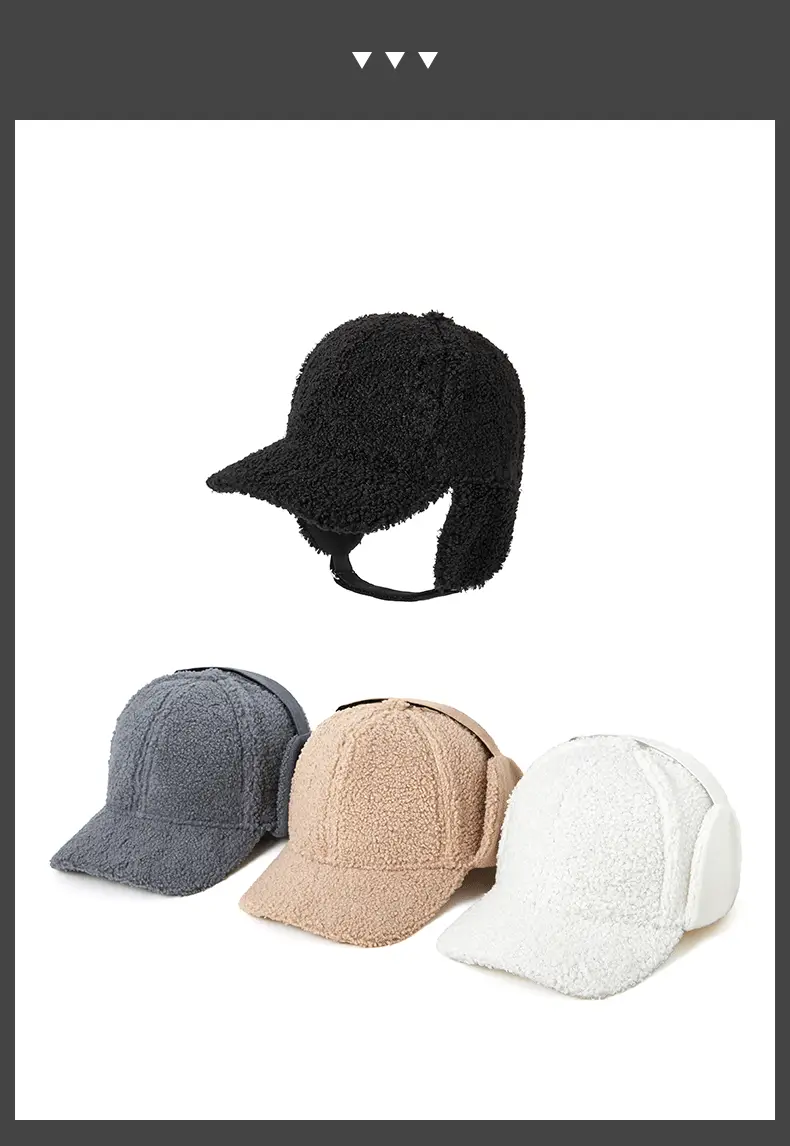 Autumn Winter Wool Cap for Men Women Windproof Warm — feature 12