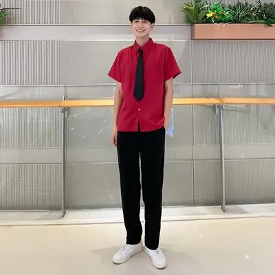Red Bow Neck School Uniform Set for Girls - Image 11