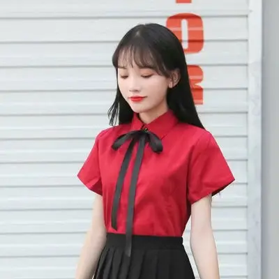 Red Bow Neck School Uniform Set for Girls - Image 13