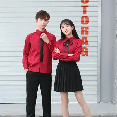 Red Bow Neck School Uniform Set for Girls - Image 6