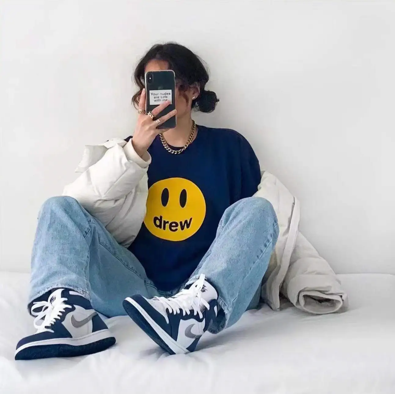 Purple Smiley Cotton T-Shirt for Men — feature 3