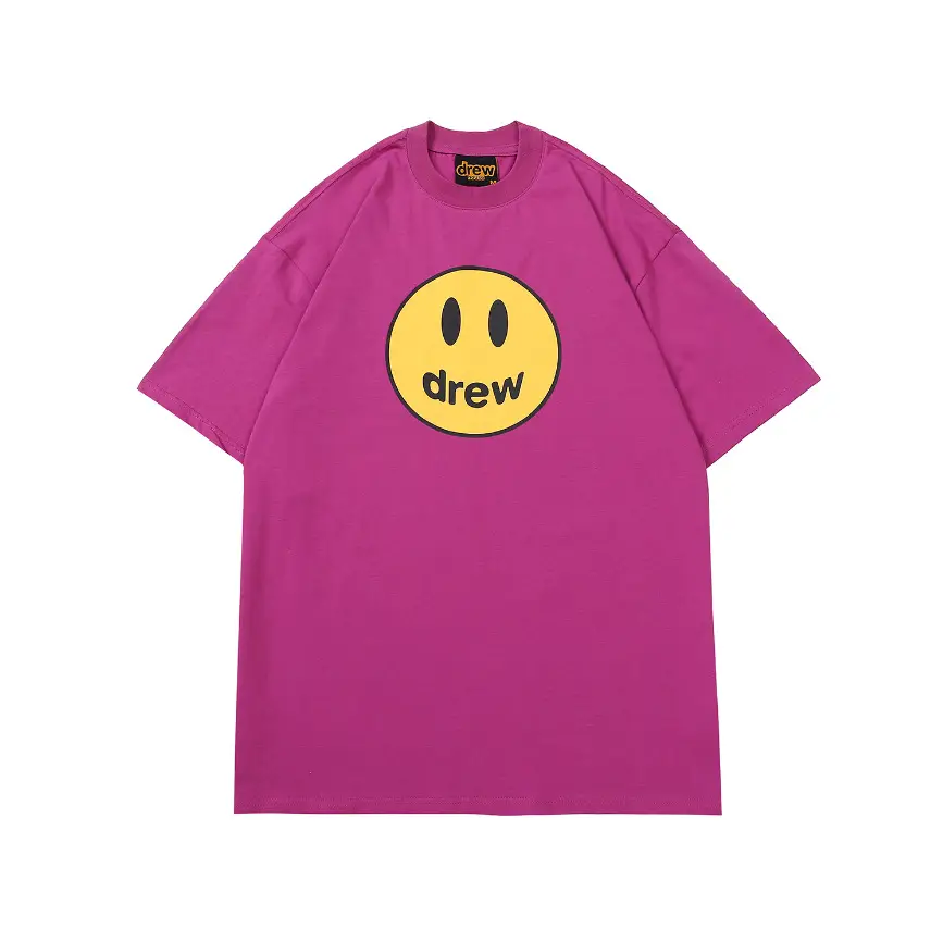 Purple Smiley Cotton T-Shirt for Men - Image 2