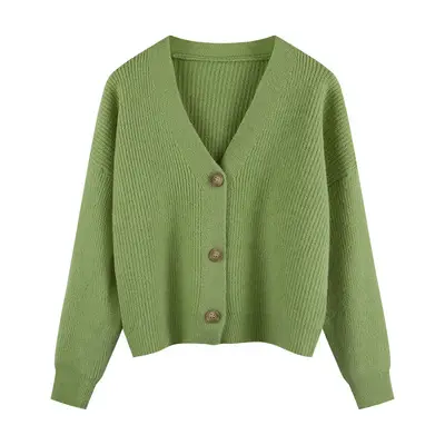Women's V-Neck Knit Cardigan Autumn Winter 2025 - Image 11