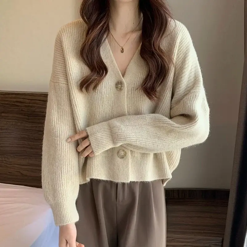 Women's V-Neck Knit Cardigan Autumn Winter 2025 — feature 42