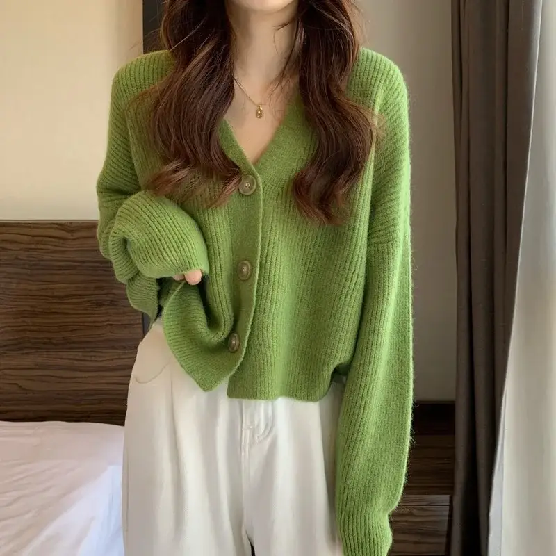 Women's V-Neck Knit Cardigan Autumn Winter 2025 — feature 44