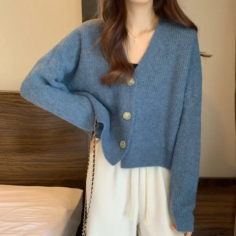 Women's V-Neck Knit Cardigan Autumn Winter 2025 — feature 46