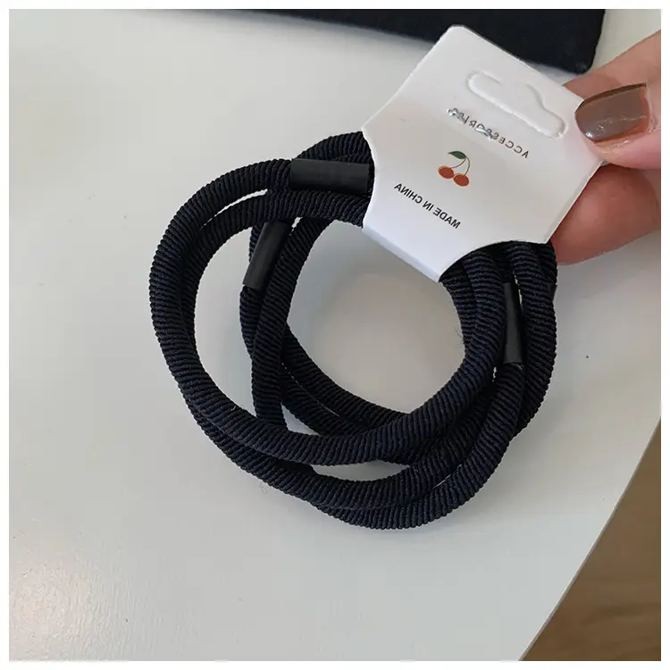 4-Root Thickened Hair Band Black Women's Fashion - Image 3