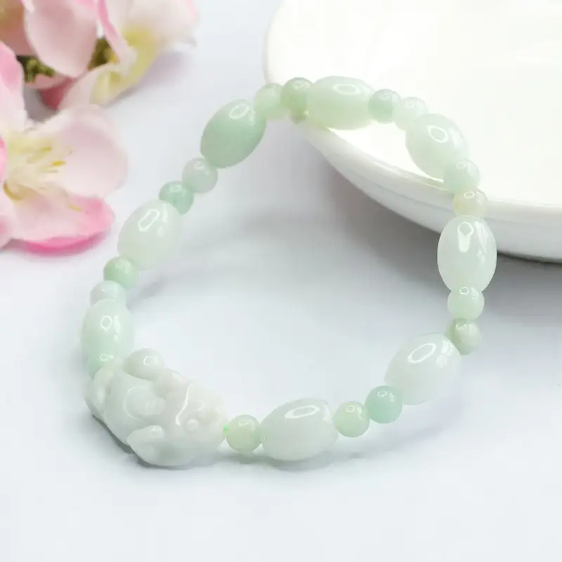 Guan Yu Jadeite Bracelet Green Natural Grade - Image 3