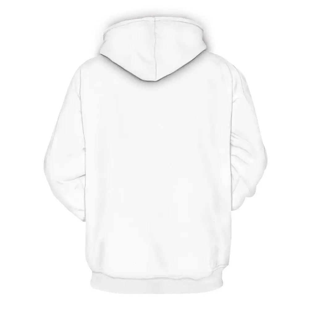 3D Digital Printed Hooded Sweatshirt White Customizable — feature 12