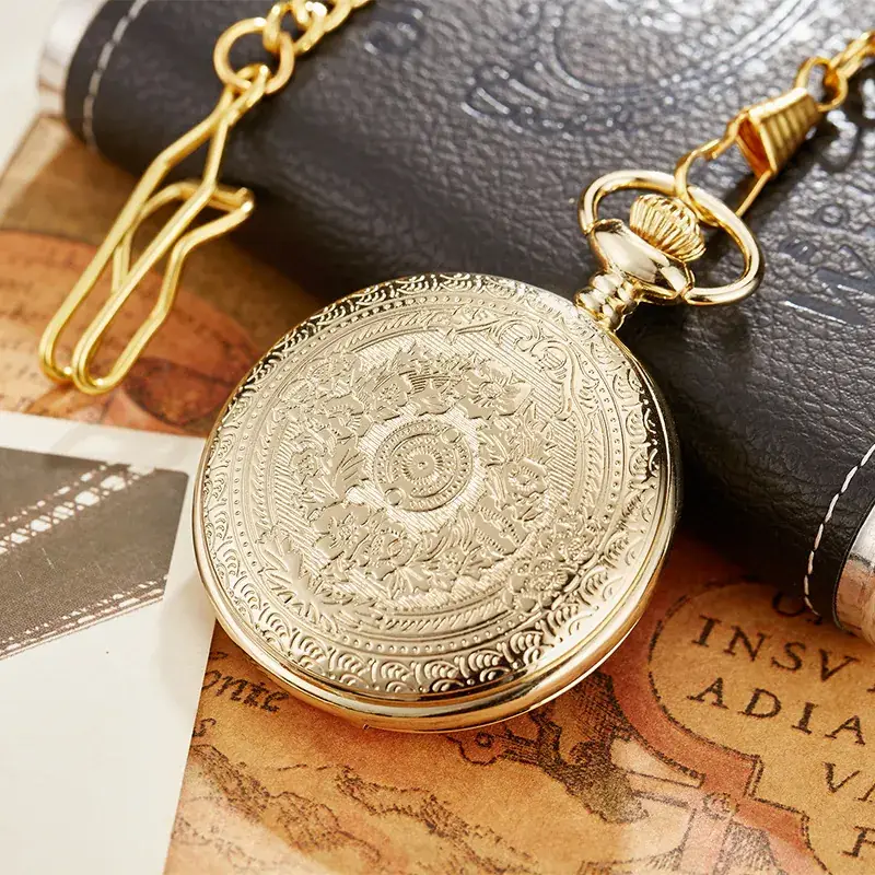 Antique Steampunk Pocket Watch Necklace with Chain