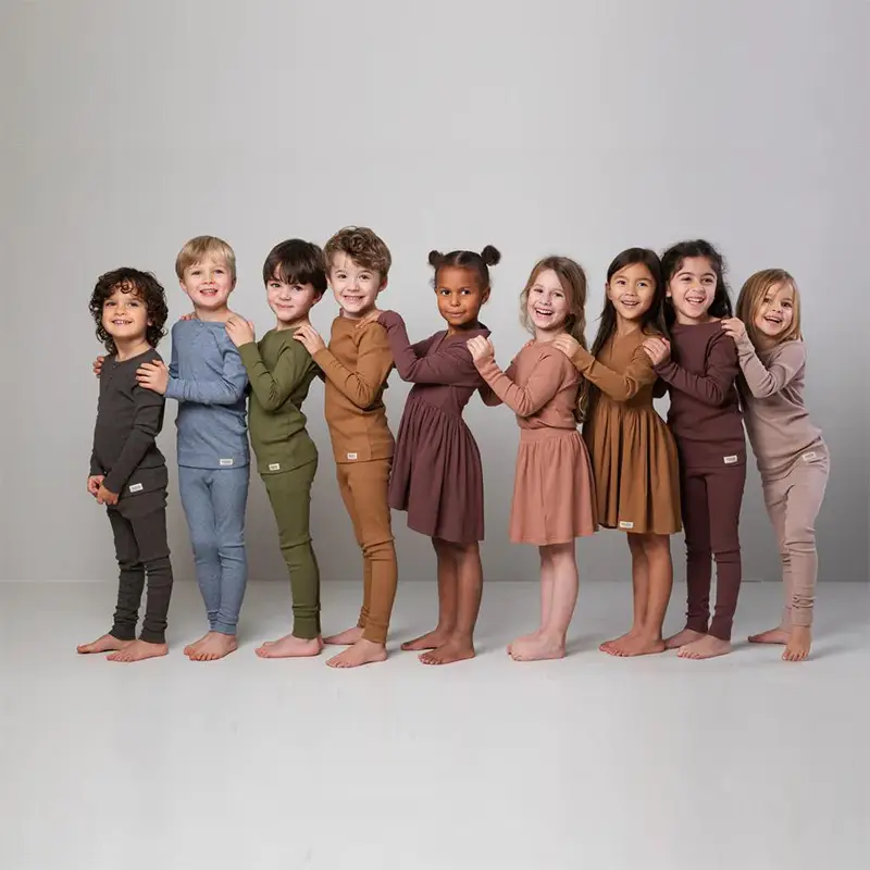 Men's Women's Baby Pajama Pants Light Grey Modal