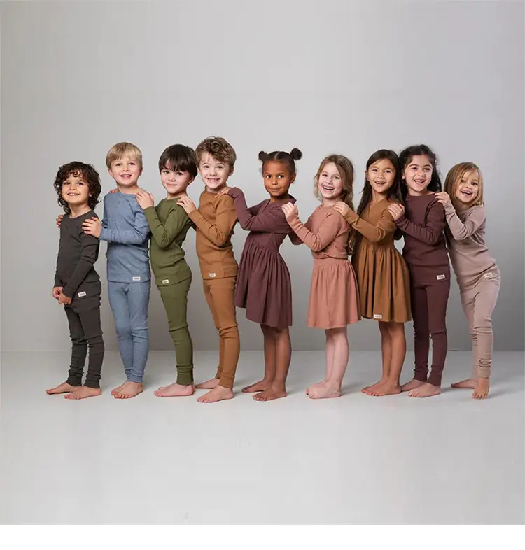 Men's Women's Baby Pajama Pants Light Grey Modal — feature 3