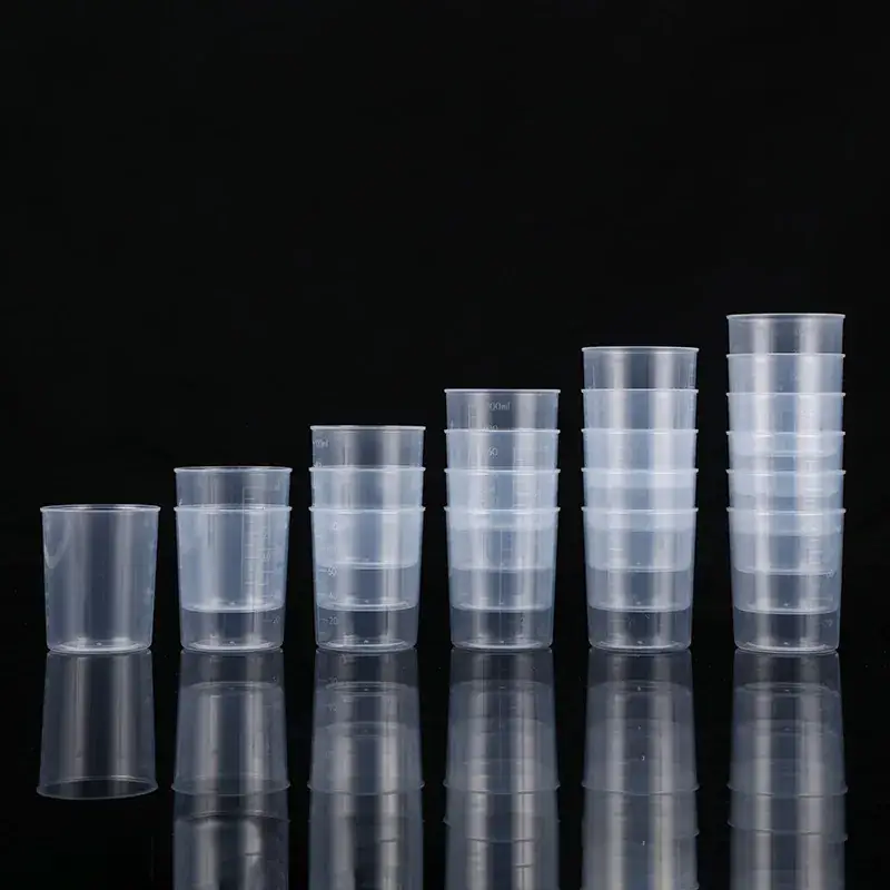 100ml Transparent Plastic Measuring Cups for Science Experiments - Image 3