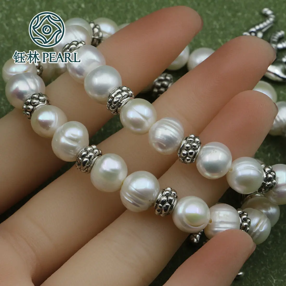 Natural Pearl Elephant Pendant Bracelet for Women