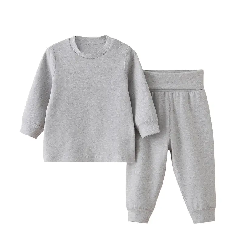 Toddler Pure Cotton Underwear Set Light Blue High-Waisted Pants