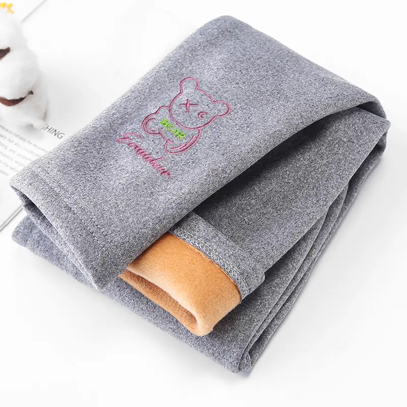 Girls Velvet Padded Leggings Set of 4