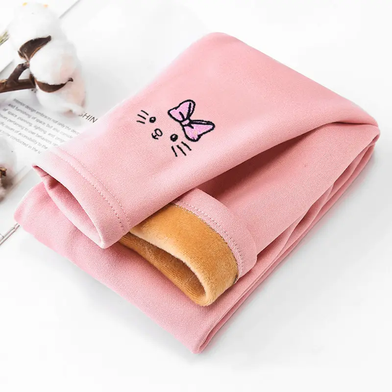 Girls Velvet Padded Leggings Set of 4