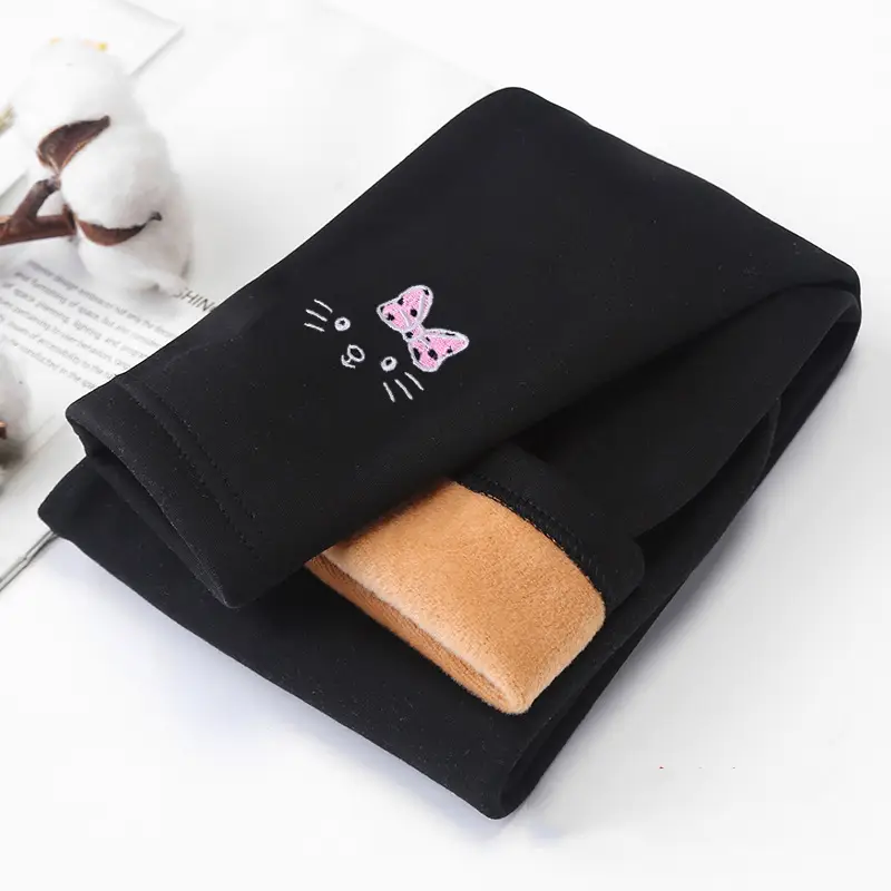 Girls Velvet Padded Leggings Set of 4