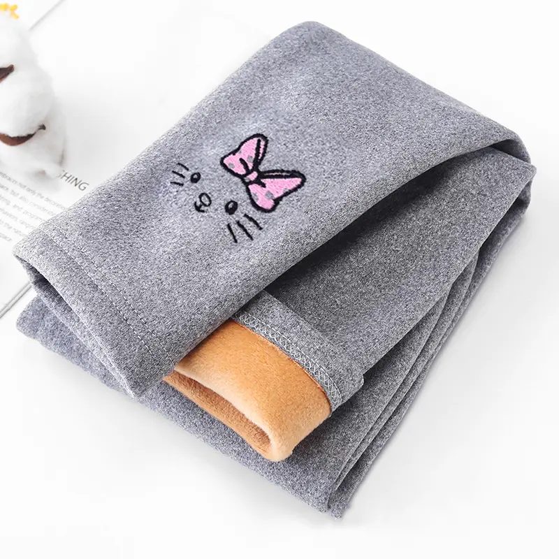Girls Velvet Padded Leggings Set of 4