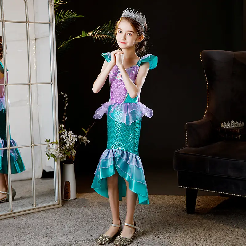 Mermaid Princess Skirt Dress for Girls Summer - Image 4