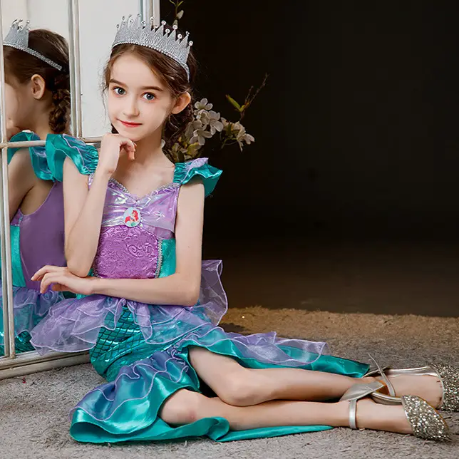 Mermaid Princess Skirt Dress for Girls Summer - Image 5