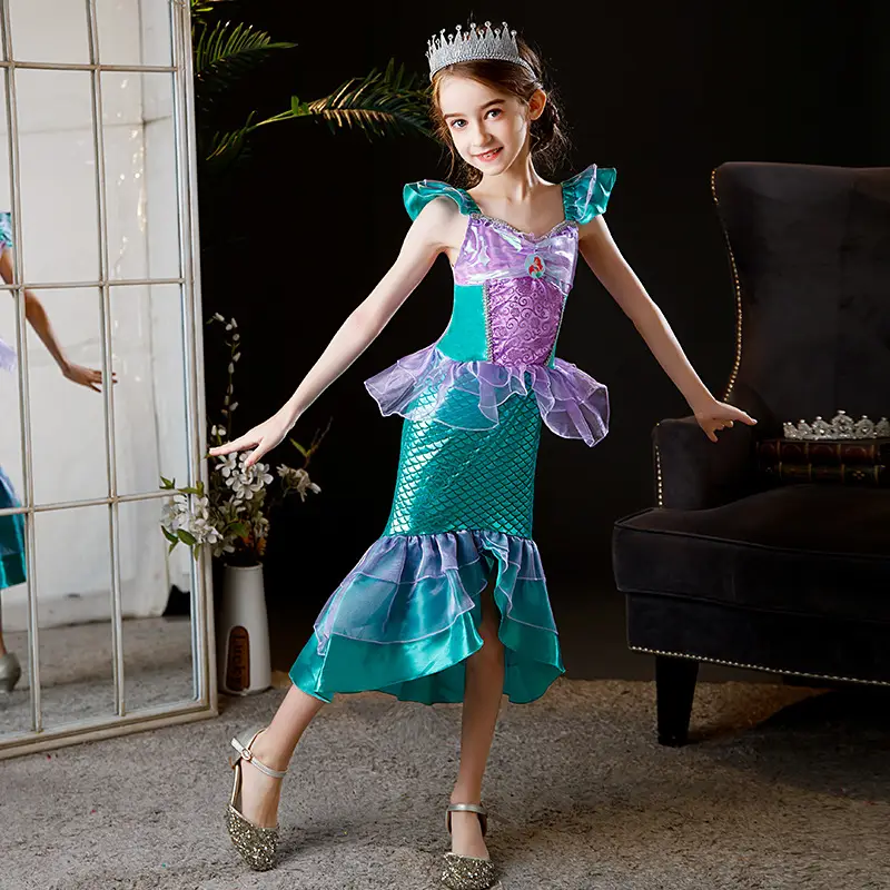Mermaid Princess Skirt Dress for Girls Summer — feature 2