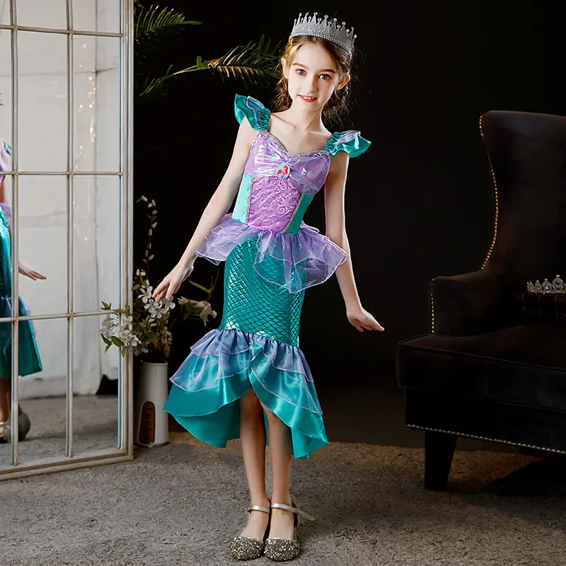 Mermaid Princess Skirt Dress for Girls Summer — feature 4