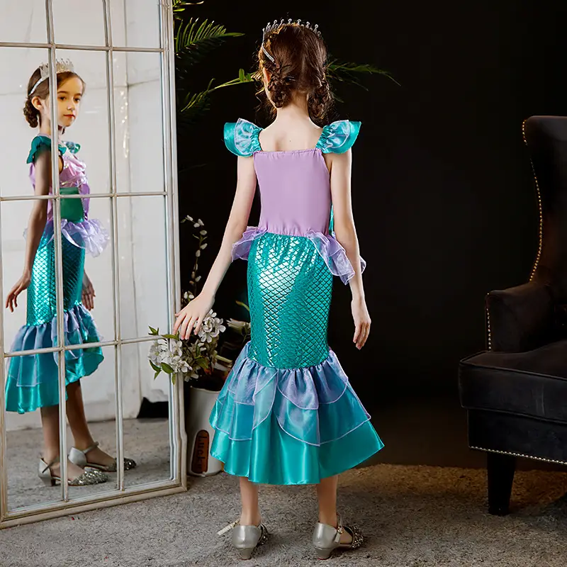 Mermaid Princess Skirt Dress for Girls Summer — feature 6