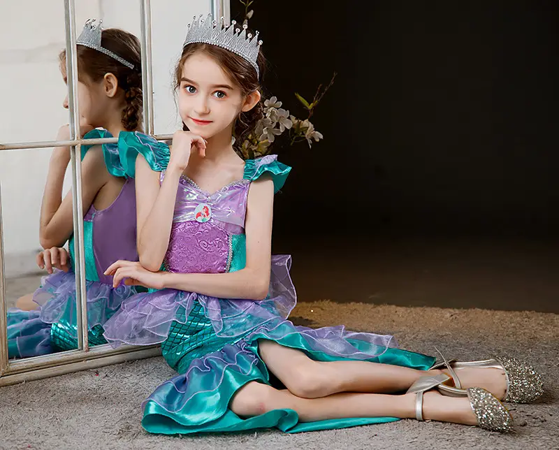 Mermaid Princess Skirt Dress for Girls Summer — feature 7