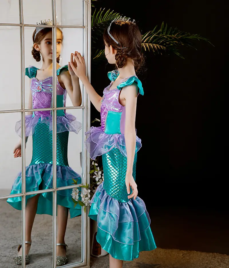Mermaid Princess Skirt Dress for Girls Summer — feature 8