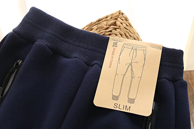 Boys Zipper Velvet Pants Black Winter 2023 — feature 3