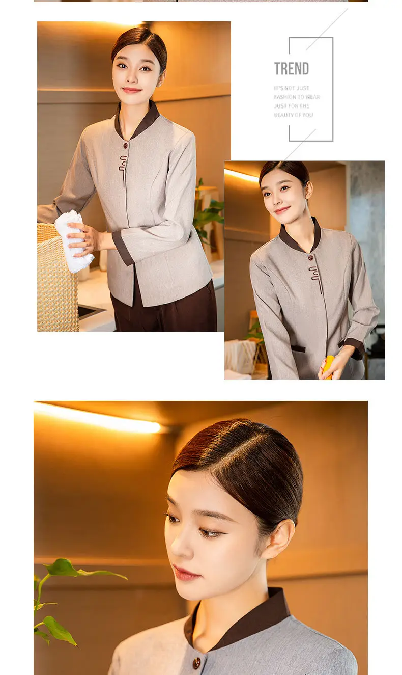 Long Sleeve Hotel Cleaning Suit for Men Women Winter — feature 18