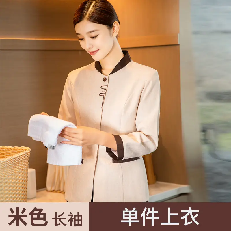 Long Sleeve Hotel Cleaning Suit for Men Women Winter - Image 2
